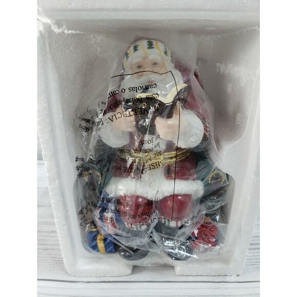 Traditions Porcelain Christmas Santa Claus Hinged Decorative Trinket Box - Picture 6 of 7